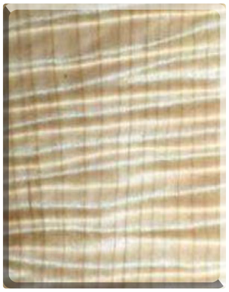 A curly maple hardwood sample as a background